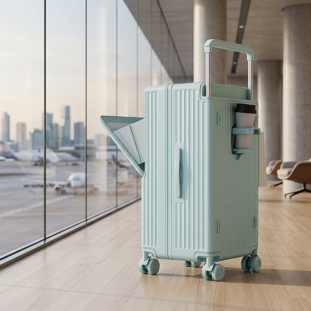 3/7 Split Wide Handle Shockproof Travel Luggage