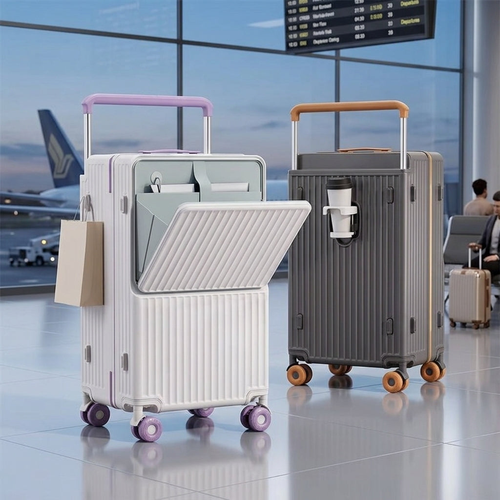 3/7 Split Wide Handle Shockproof Travel Luggage